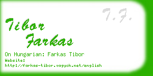 tibor farkas business card